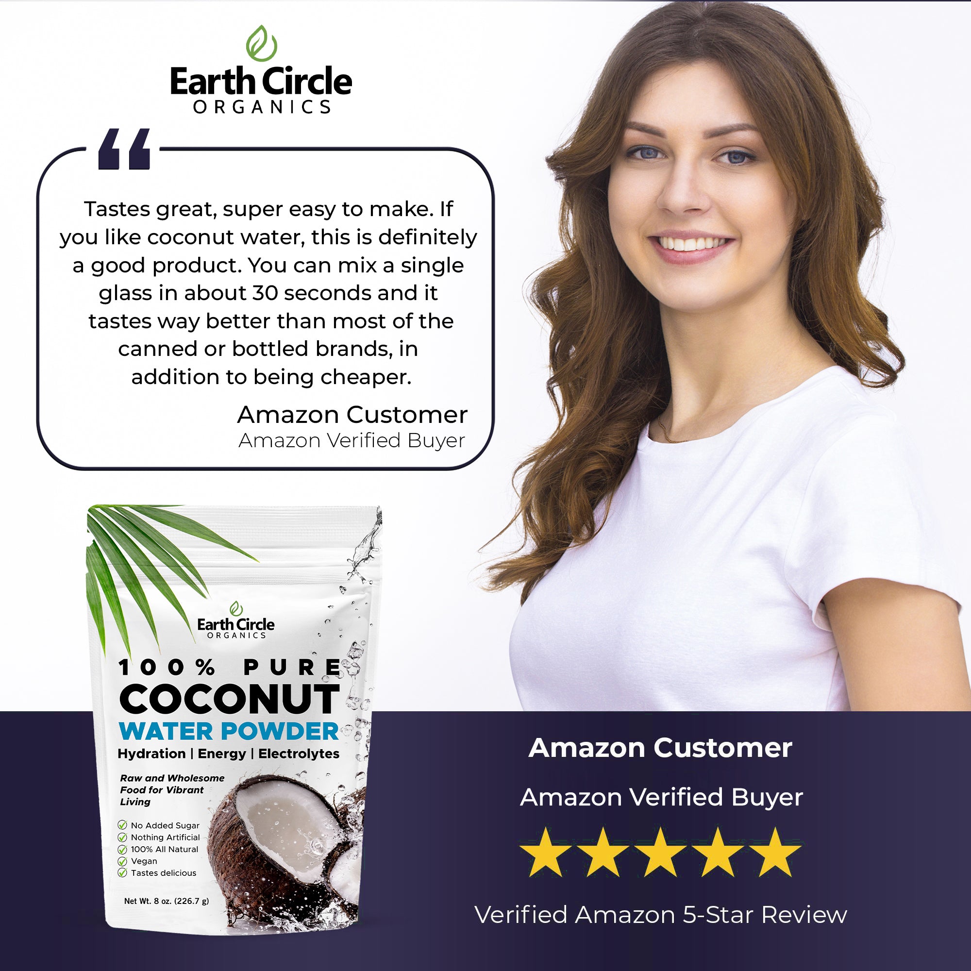 Earth Circle Organics Coconut Water Powder - 8oz