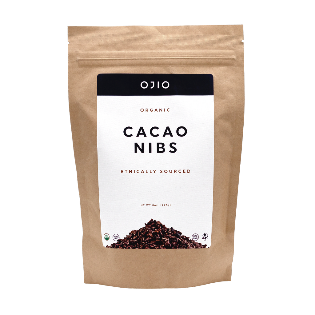 Ojio Organic Cacao Nibs from Peru - 8 oz | Superfood Supercharge your Health and Well-being