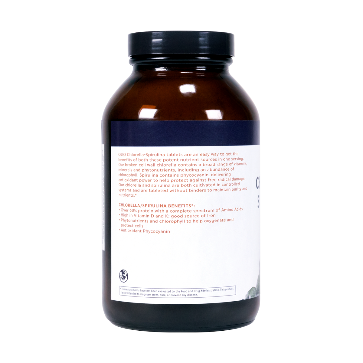 OJIO Chlorella-Spirulina Tablets - Organic Superfood Supplement