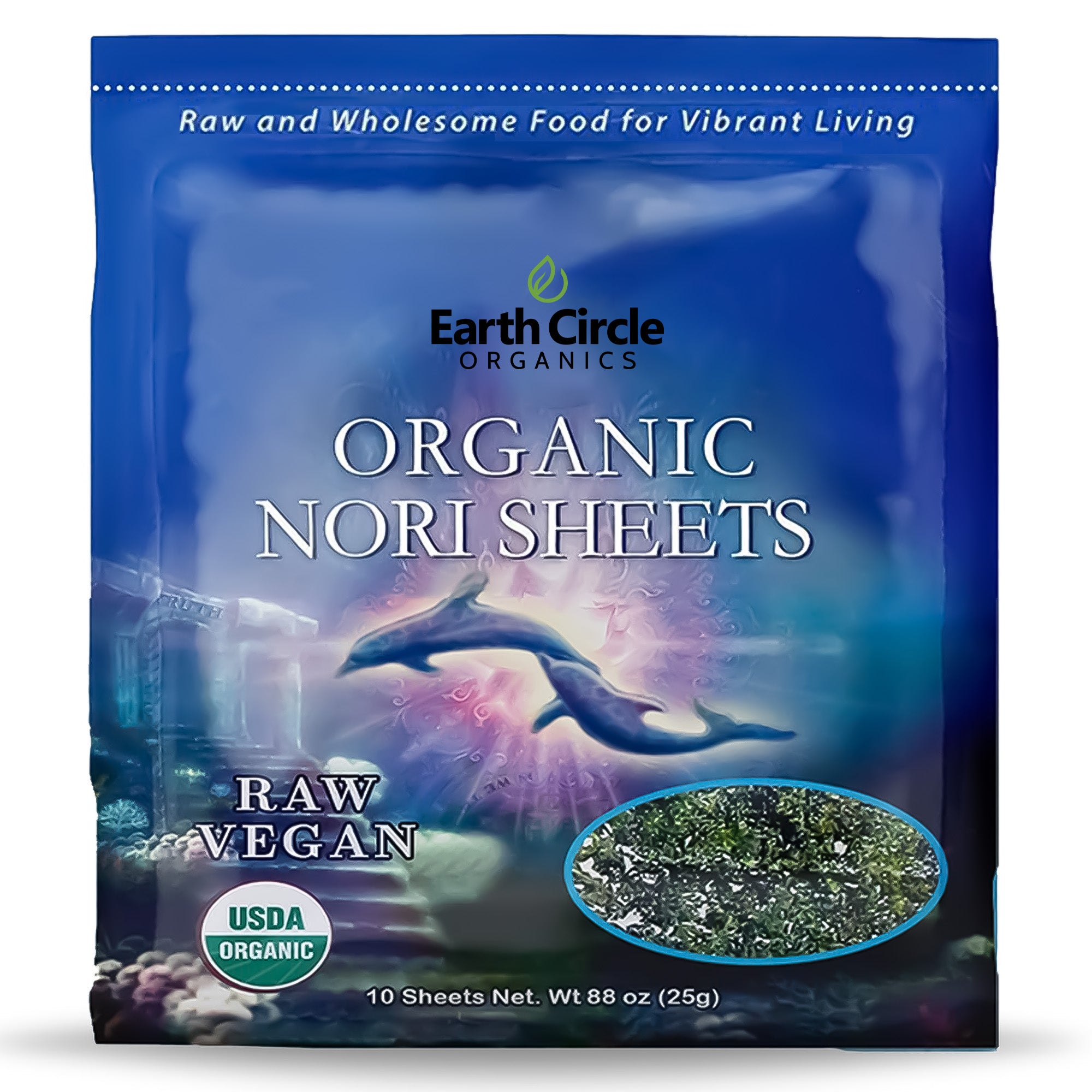 Organic Nori Seaweed Sheets for Sushi Rolls, Wraps, and Salads - Earth Circle Organics