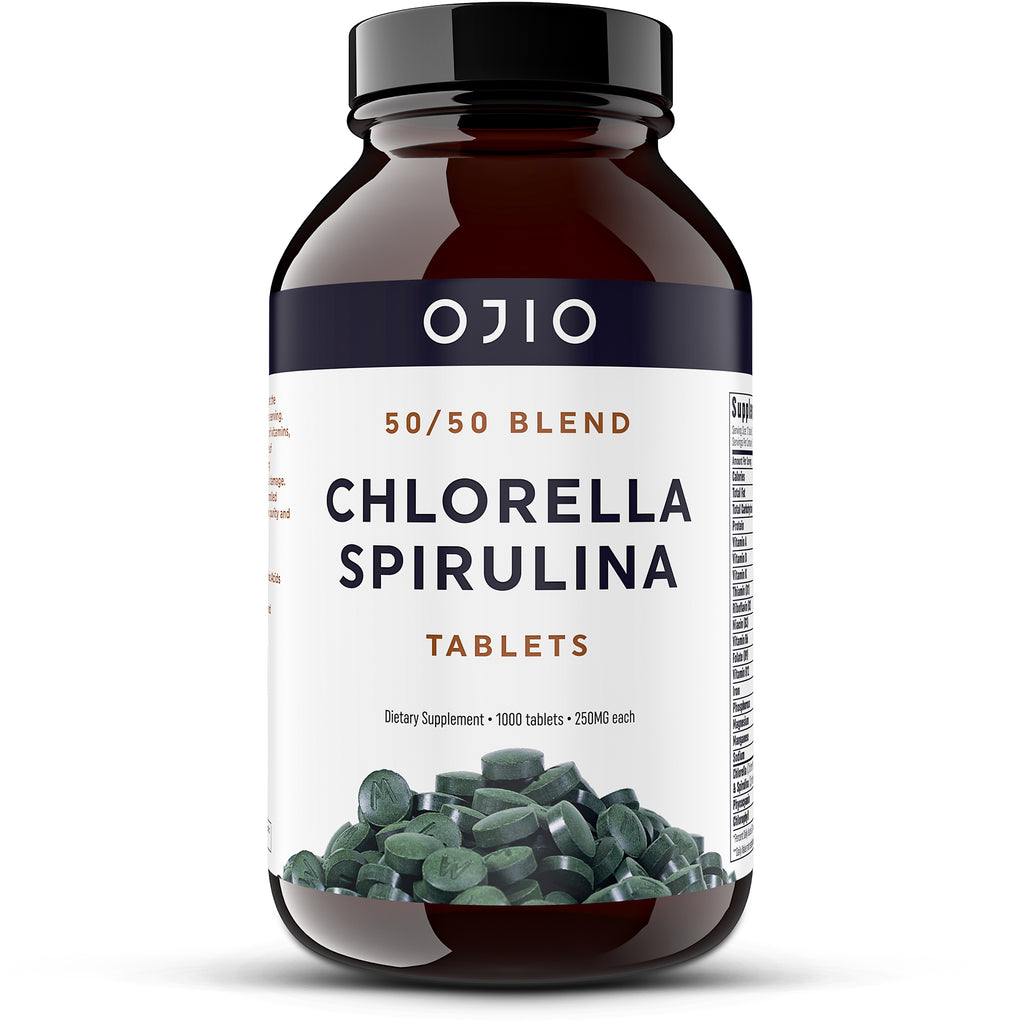 Chlorella - Spirulina Tablets 50/50 - 1000 count