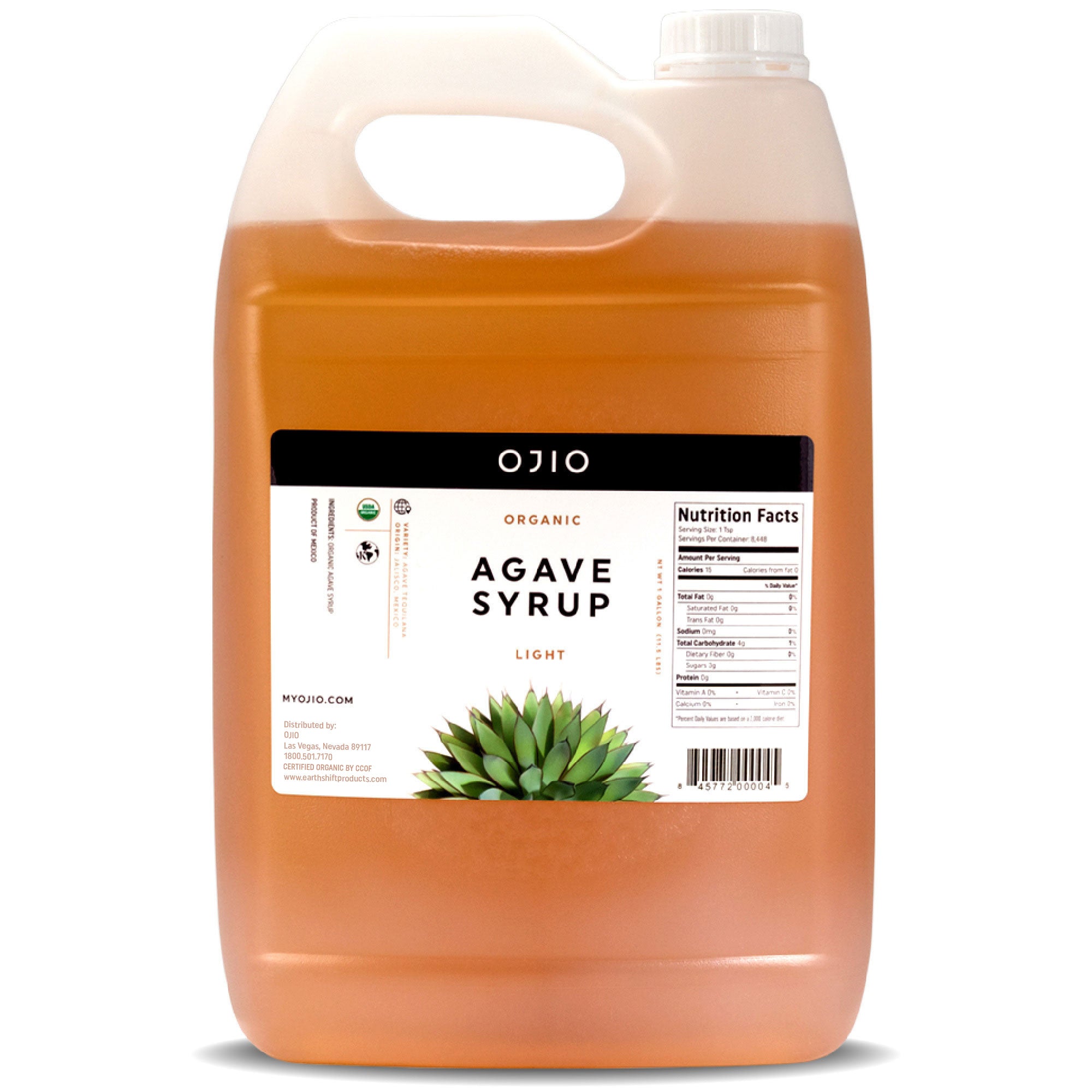 Agave Syrup Light | Organic | Kosher - 1 Gallon